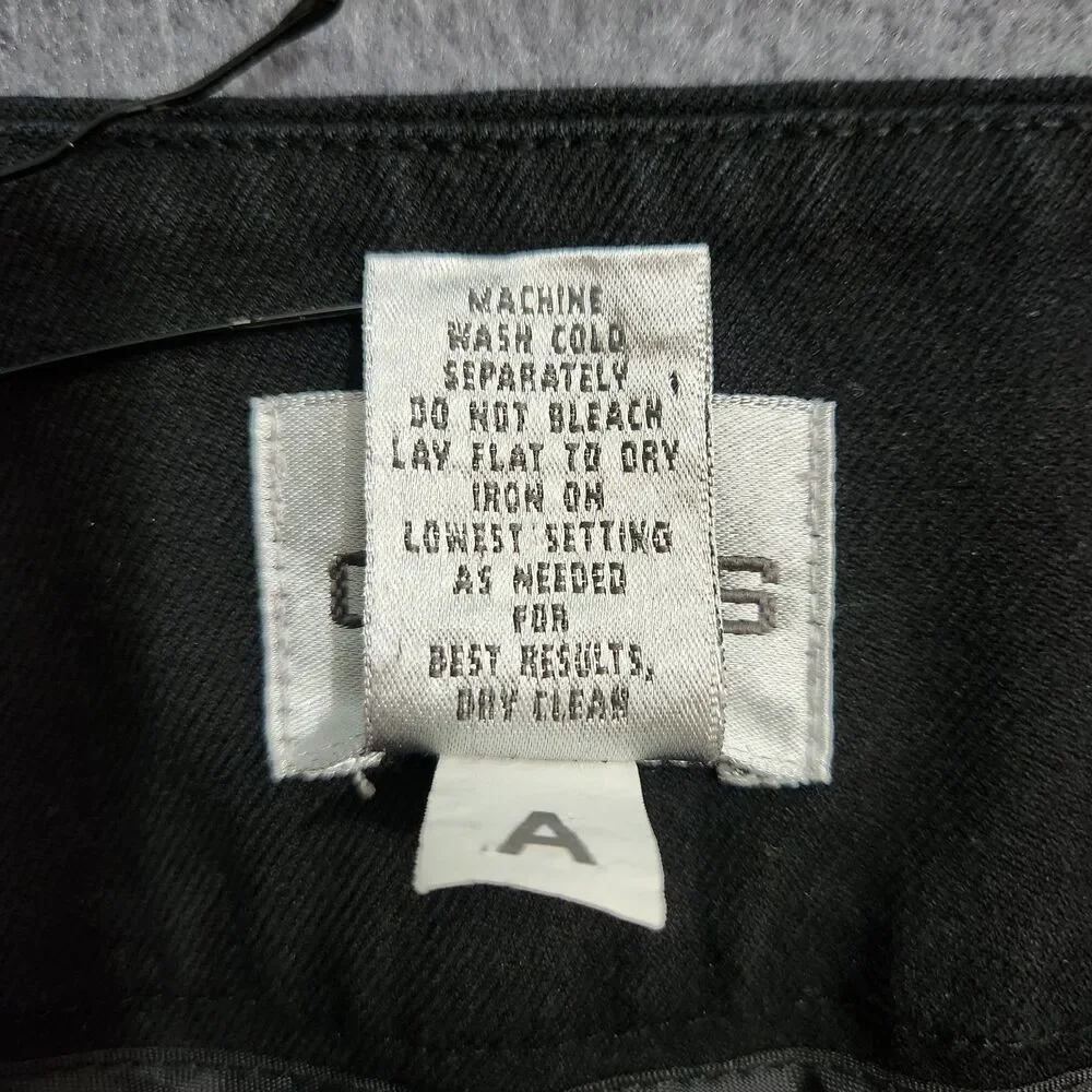Chico's Pants Women 1 US 8 Black Mid Rise Straight Leg Chino